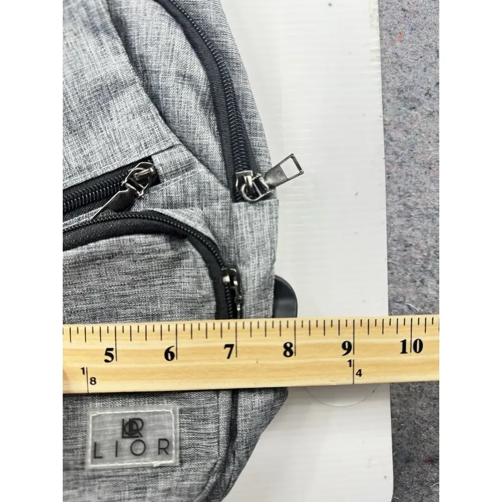 LIOR Sling Backpack USB Charging Port Gray Crossbody Chest Bag Daypack 1287